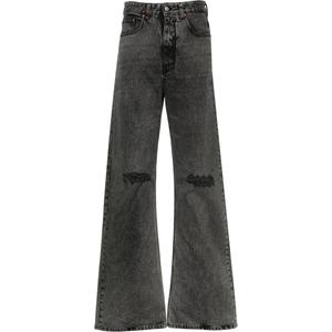 Джинсы женские Mm6 Maison Margiela с потертостями, черный