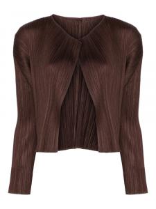 Плиссированный кардиган Pleats Please Issey Miyake, коричневый