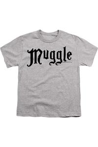 Футболка для детей с коротким рукавом "Гарри Поттер" для магглов Gildan, Athletic Heather