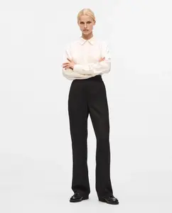 Вязаные брюки с высокой талией Karl Lagerfeld, черный