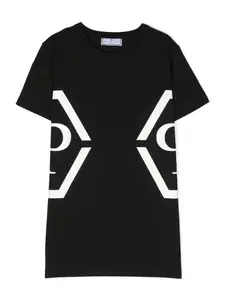 Футболка с логотипом Philipp Plein Junior, черный