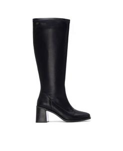 Женские высокие сапоги на устойчивом каблуке, эластичные XTI, Black