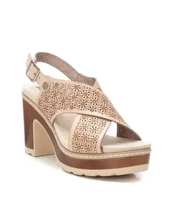 Женские босоножки на каблуке от Xti, коричневый/бежевый