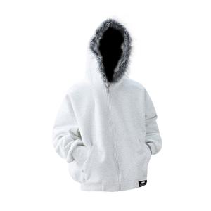 Толстовка Unisex Hooded Moderate Cardigan ZIAREL, белый серый