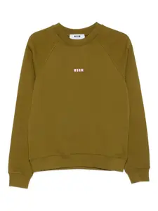Толстовка с рукавами реглан и логотипом MSGM, зеленый