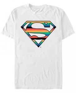 Мужская футболка с короткими рукавами и логотипом DC Superman Stripes Fifth Sun