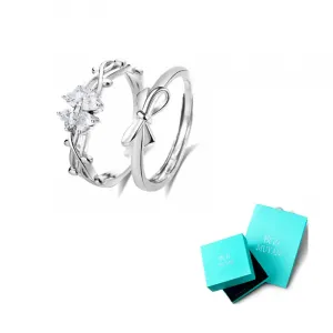 Кольцо из циркониевого сплава для женщин Alloy Zircon Muyan, Girlfriends Pair Ring C