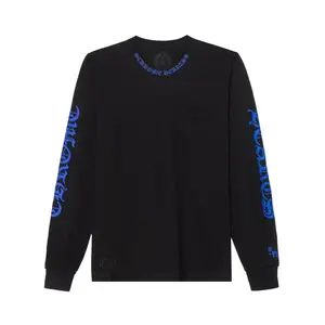 1988 Neck logo Long sleeve T shirt Chrome Hearts, синий