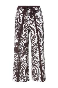 Широкие брюки Ulla Popken, темно-коричневый/белый