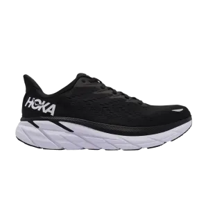 Кроссовки HOKA Clifton 8 2E Wide 'Black White', черный