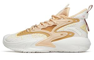 Баскетбольные кроссовки Berserk 3 мужские с низким верхом цвета слоновой кости/теплого песочного/желтого цвета Anta