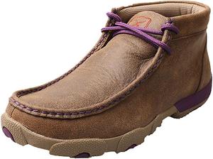 Женские мокасины для вождения Twisted X Original Chukka, Bomber & Purple Trim