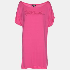 Розовые футболки Just Cavalli с логотипом