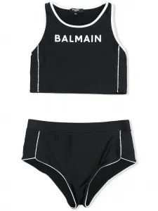 Спортивный костюм с логотипом Balmain Kids, черный