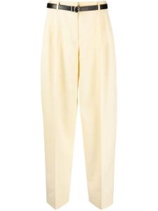 Jil Sander regular butter wool trousers, желтый