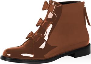 Женские модные ботильоны FOWT с бантиками, круглый носок, низкий каблук, молния сзади, блестящие, повседневные, размеры 4-16 US, Sienna