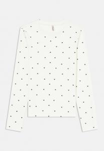 Топ ONLY GIRLS KOGTRINNY LIFE O NECK, Cloud Dancer/Black/Off-White