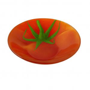 Сервировочное блюдо Aria Fresh Red, 18х18х4,5 см, стекло Mondex, красный