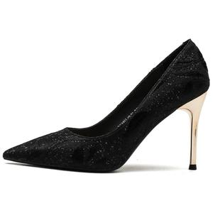 WEISHIBANGWEI Тонкие каблуки на шпильке для женщин черные, цвет Black