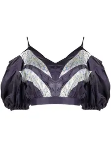 Шелковый укороченный топ Berit Isabel Marant, фиолетовый