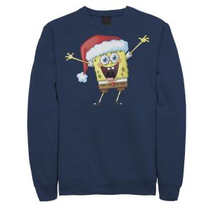 Мужские флисовые брюки SpongeBob One Happy Sponge Holiday Nickelodeon, синий