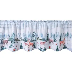 Тюль Scheibengardine Hayo с продевкой для штанги, 1 шт., микросатин, непрозрачный, туннель для штанги, ВxШ 45x120 см, гардина, штора Weckbrodt, Multi