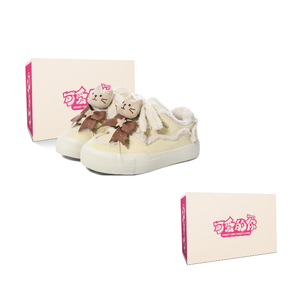 Термостойкие устойчивые к истиранию легкие лоу-топ скейтборд кроссовки women's KEAIDENI, almond желтый (a59 cat fish bowknot)