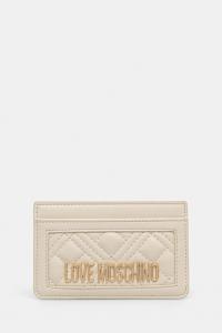 Футляр для карт Love Moschino, бежевый