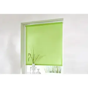 Рулонная штора с боковым открыванием Thermo Klemmfix-Rollo, затемняющая, энергосберегающая, без сверления, 1 штука K-Home, Apfelgrün