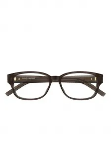 Очки в прямоугольной оправе Saint Laurent, коричневый