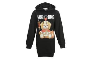 MOSCHINO Женское черное платье с длинными рукавами