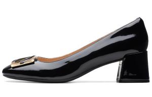 Clarks Туфли на платформе Nia Collection из натуральной кожи коровы, черные, высота каблука 4,5 см