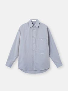 Удобная рубашка с длинным рукавом, нагрудный карман на пуговицах Stone Island 1100003 ORGANIC OXFORD COTTON_STONE ISLAND MARINA, Light Blue