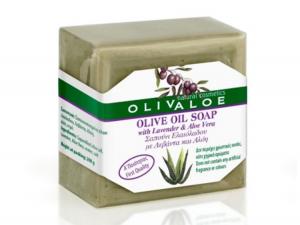 ОЛИВКОВОЕ МЫЛО С АЛОЭ И ЛАВАНДОЙ OLIVALOE 200 Г ГРЕЦИЯ