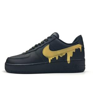 Кроссовки для скейтбординга Air Force 1 Rich And Overflowing With Oil Coverage Cushioning Abrasion Resistant Support Low top Nike, черный