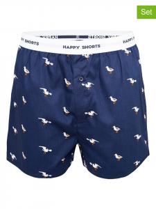 Happy Shorts Комплект из 3 штук: боксерские шорты темно-синего/серого цвета