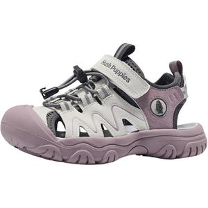 Детские сандалии с низким верхом, противоскользящие, с защитой от ударов, дышащие, быстросохнущие, с поддержкой Hush Puppies, фиолетовый