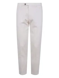 Хлопковые брюки с застежкой на пуговицы michael coal, белый