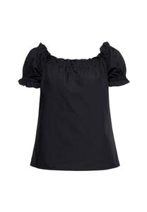 Блузка Кармен с оборками Queen Kerosin, черный