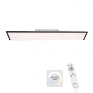 Потолочный светильник LED FLAT LED-панель 1 шт., теплый белый - холодный белый, регулируется с помощью пульта дистанционного управления Just Light, черный