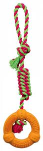 Кольцо Trixie Dentafun с веревкой 41 см Trixie, цвет разноцветный