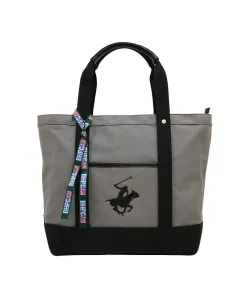 Холщовая сумка-шоппер BEVERLY HILLS POLO CLUB, размер L, цвет Gr/Bk/Bk