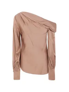 Драпированный топ на одно плечо Simkhai, розовый