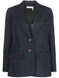 Джинсовый блейзер на пуговицах CHLOÉ, синий