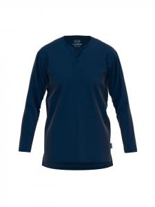 CECEBA Рубашка с длинными рукавами Houston темно-синего однотонного цвета