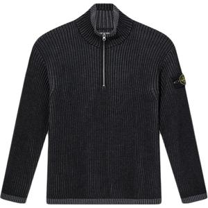 Свитер с высоким воротником и нашивкой-логотипом STONE ISLAND, серый