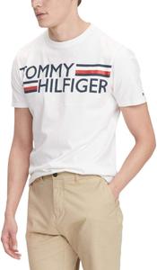 Мужская спортивная футболка с коротким рукавом и принтом Tommy Hilfiger, White