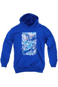 Молодежная толстовка с капюшоном Justice League of America American Justice Gildan, синий