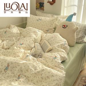 LUOLAI HOME Комплект постельного белья 1.8м, 4 предмета, пододеяльник 200x230 см, цвет Shishou