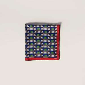 Шелковый платок с принтом MIU MIU, синий